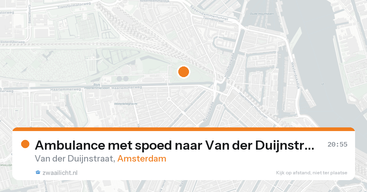 Ambulance met spoed naar Van der Duijnstraat in Amsterdam — 16 aug 2026