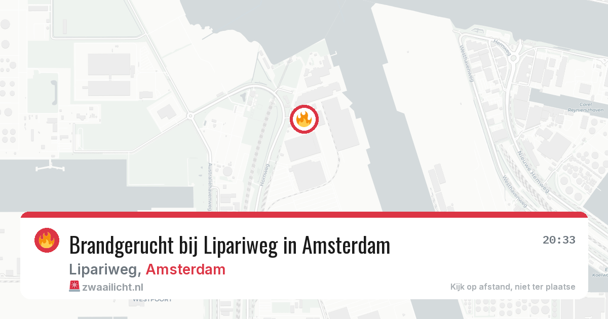 Brandgerucht bij Lipariweg in Amsterdam — 29 jul 2026