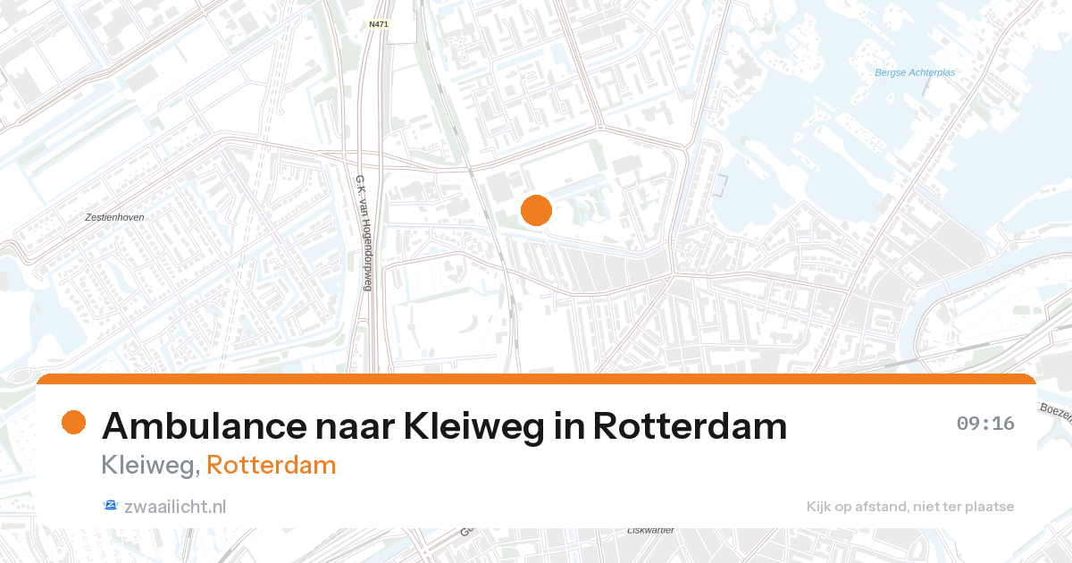 Ambulance naar Kleiweg in Rotterdam — 27 aug 2026