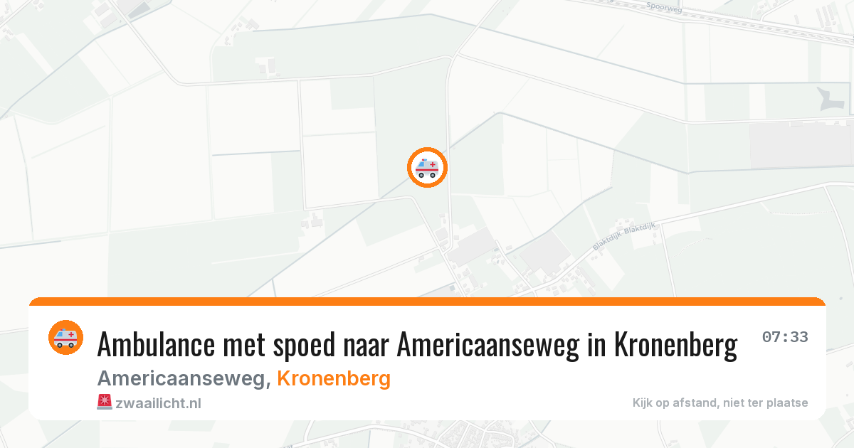 Ambulance met spoed naar Americaanseweg in Kronenberg — 5 jun 2026