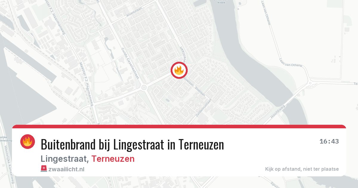 Buitenbrand bij Lingestraat in Terneuzen — 3 aug 2026