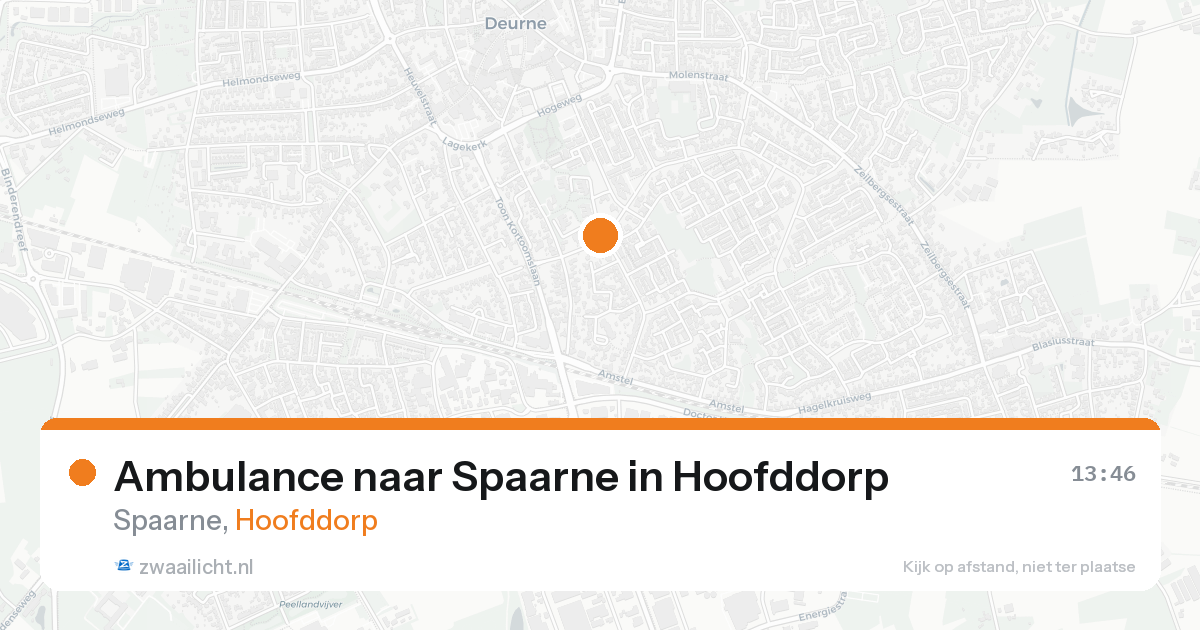 Ambulance naar Spaarne in Hoofddorp — 16 aug 2026