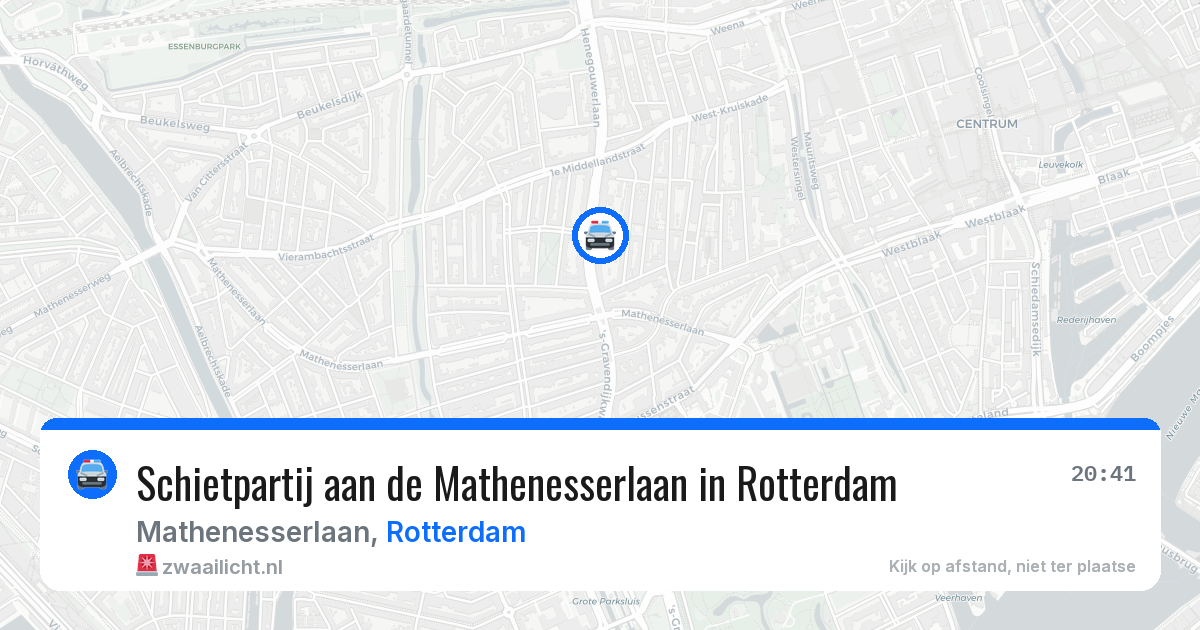 Schietpartij aan de Mathenesserlaan in Rotterdam — 2 mei 2026