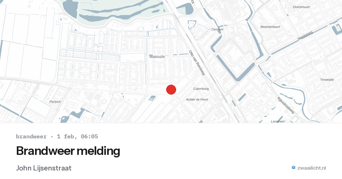 Brandweer melding — 1 feb 2026