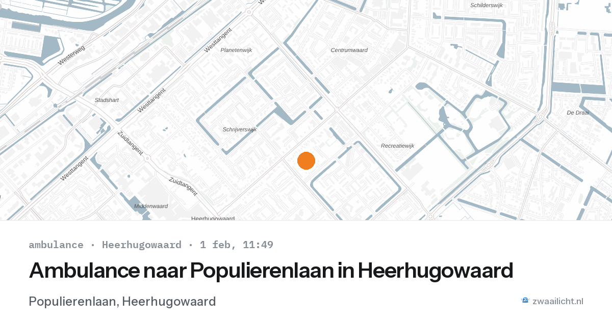 Ambulance naar Populierenlaan in Heerhugowaard — 1 feb 2026