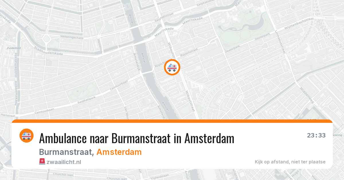Ambulance naar Burmanstraat in Amsterdam — 7 aug 2026