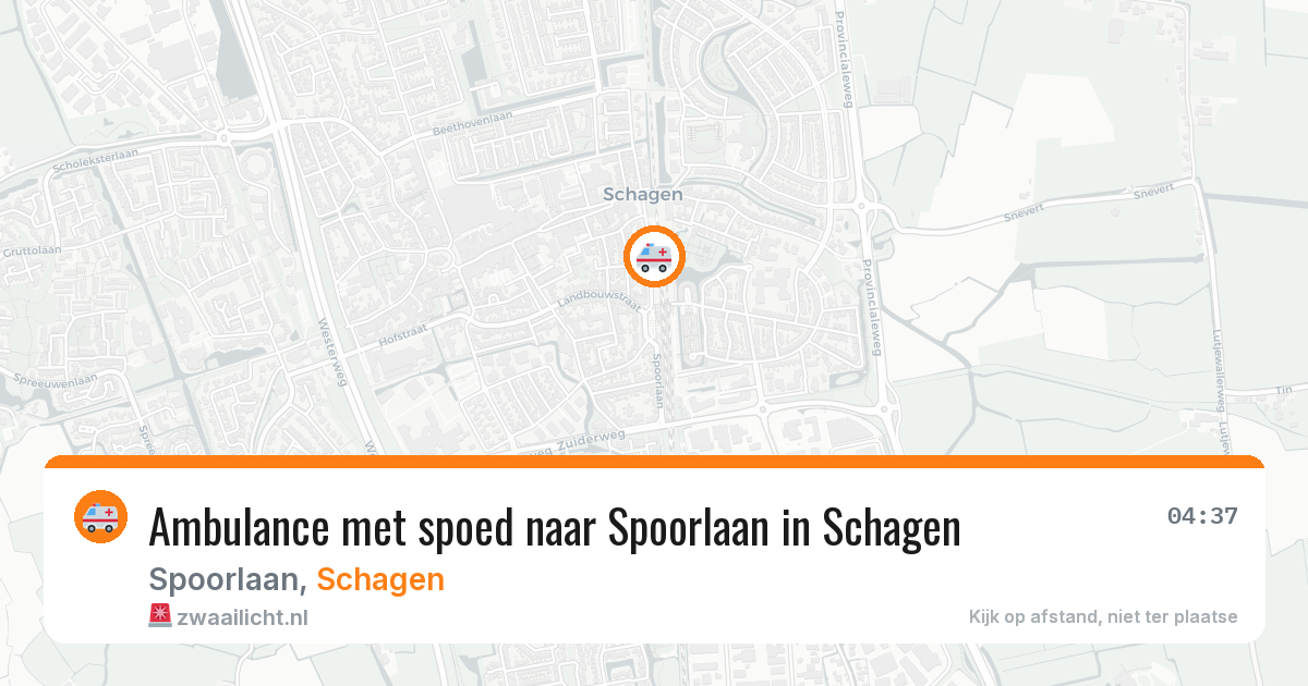 Ambulance met spoed naar Spoorlaan in Schagen — 31 jul 2026