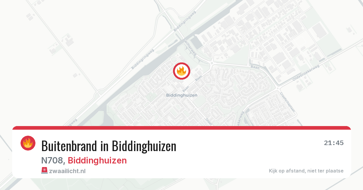 Buitenbrand in Biddinghuizen — 24 jun 2026