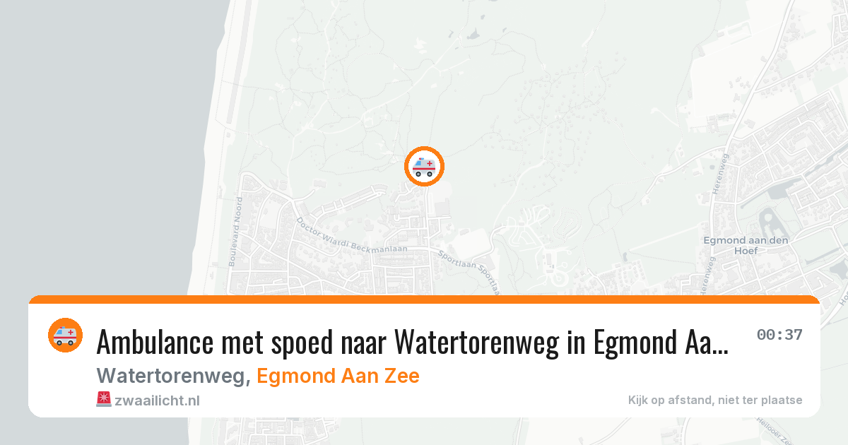 Ambulance met spoed naar Watertorenweg in Egmond Aan Zee — 3 jul 2026