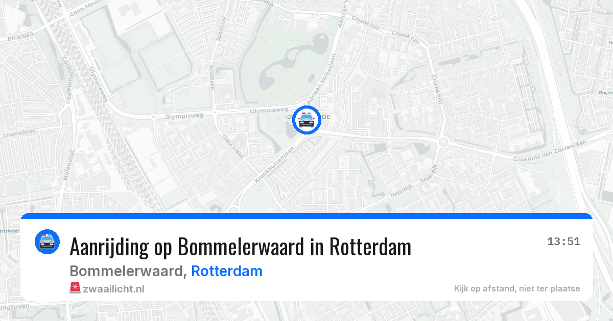Aanrijding op Bommelerwaard in Rotterdam — 22 jun 2026