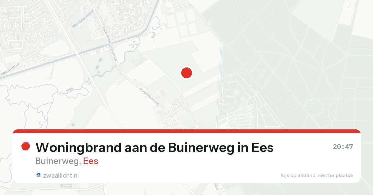 Woningbrand aan de Buinerweg in Ees — 22 feb 2026