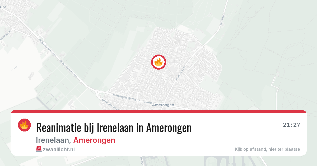 Reanimatie bij Irenelaan in Amerongen — 12 mei 2026