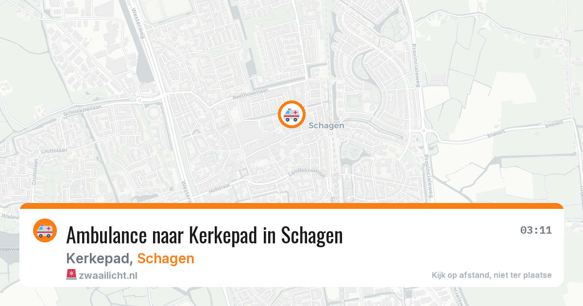 Ambulance naar Kerkepad in Schagen — 11 aug 2026