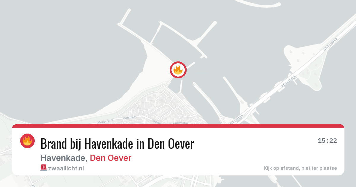 Brand bij Havenkade in Den Oever — 23 feb 2026