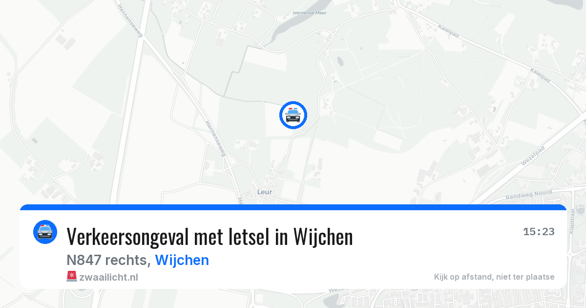Verkeersongeval met letsel in Wijchen — 1 mei 2026