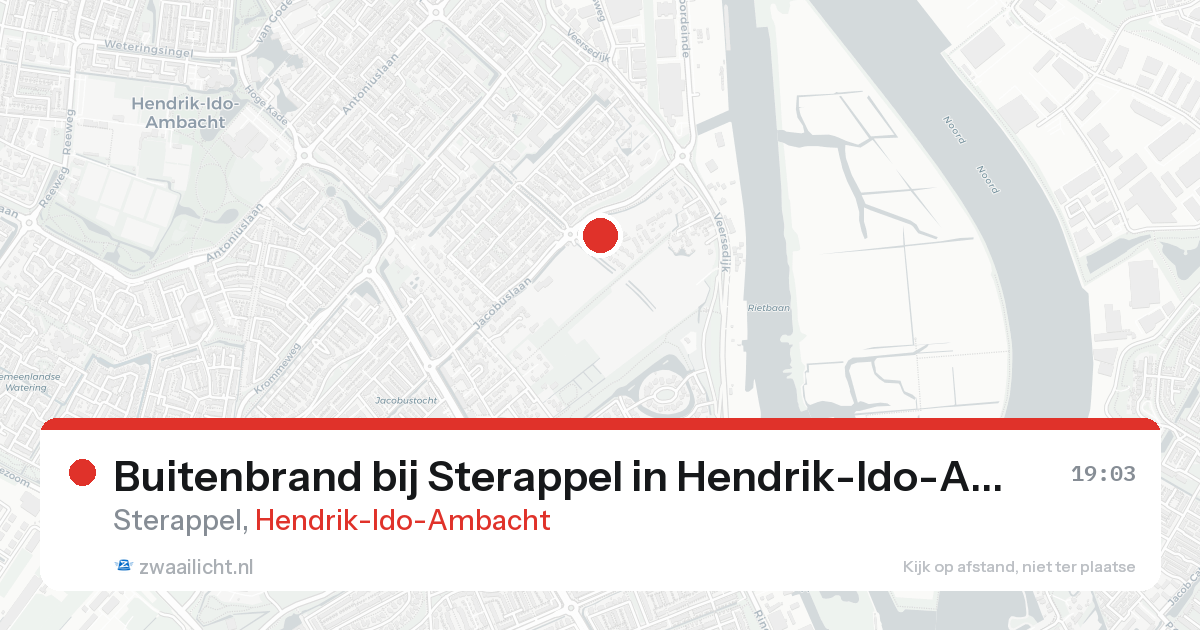 Buitenbrand bij Sterappel in Hendrik-Ido-Ambacht — 17 aug 2026