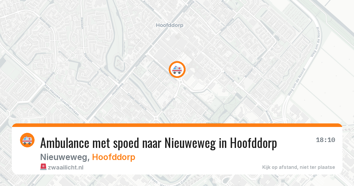 Ambulance met spoed naar Nieuweweg in Hoofddorp — 3 jun 2026