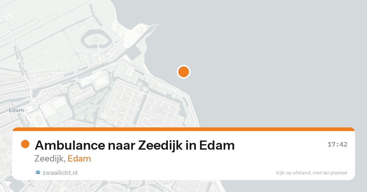 Ambulance naar Zeedijk in Edam — 28 mei 2026