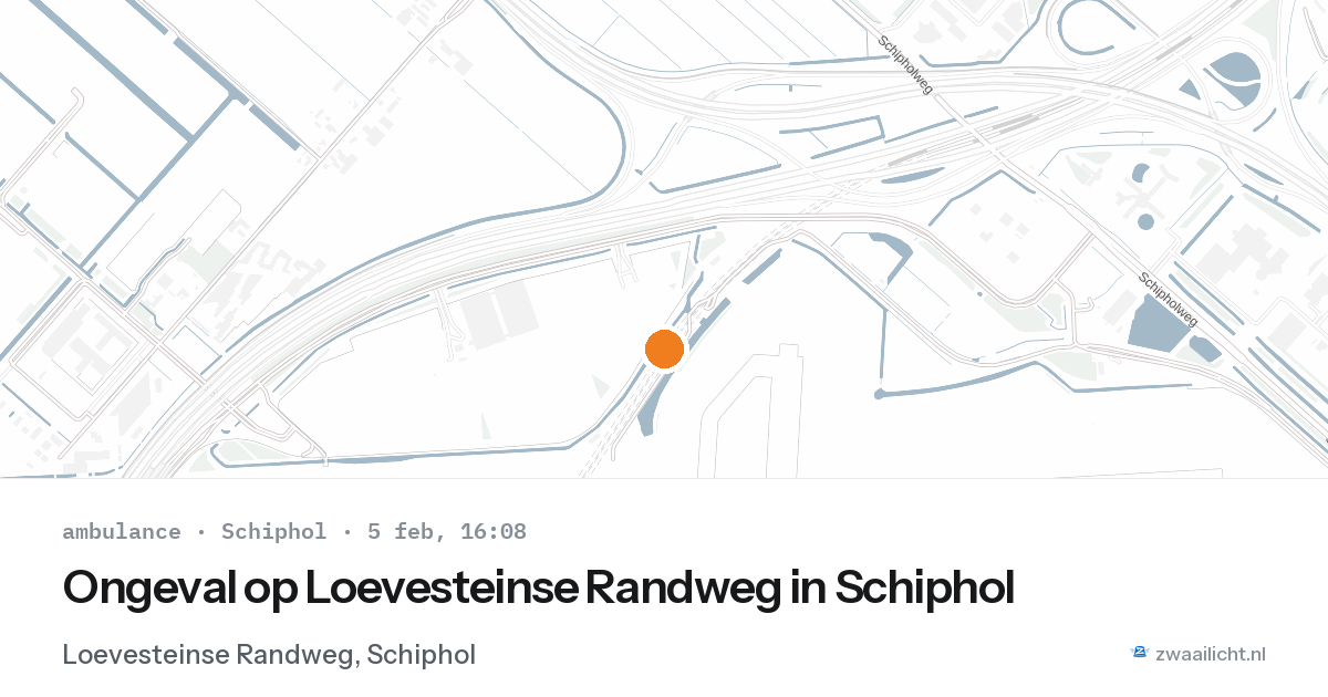 Ongeval op Loevesteinse Randweg in Schiphol — 5 feb 2026
