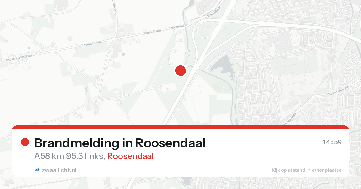 Brandmelding in Roosendaal — 19 aug 2026