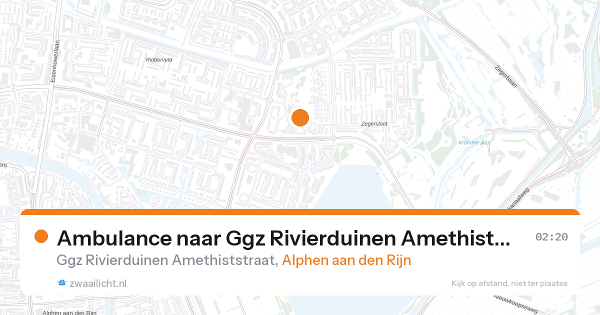 Ambulance naar Ggz Rivierduinen Amethiststraat in Alphen aan den Rijn — 1 feb 2026