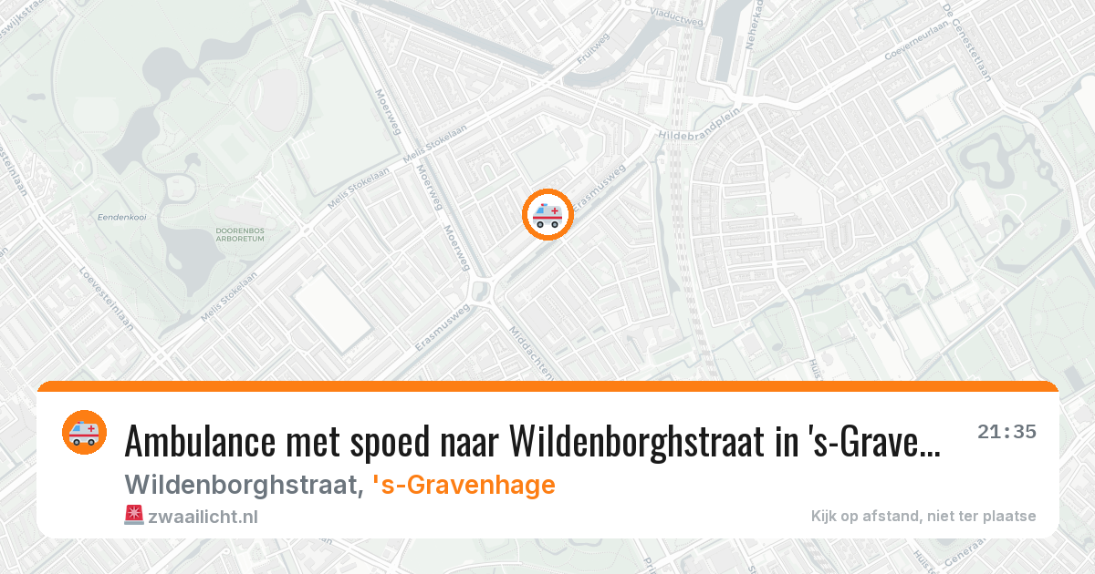 Ambulance met spoed naar Wildenborghstraat in 's-Gravenhage — 29 mrt 2026