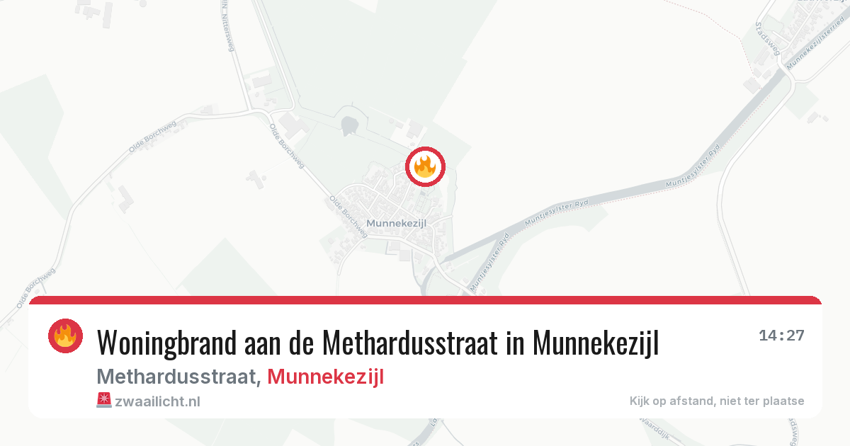 Woningbrand aan de Methardusstraat in Munnekezijl — 29 apr 2026