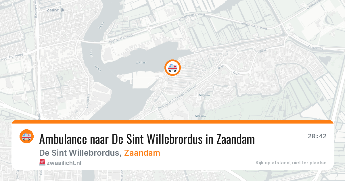 Ambulance naar De Sint Willebrordus in Zaandam — 12 aug 2026