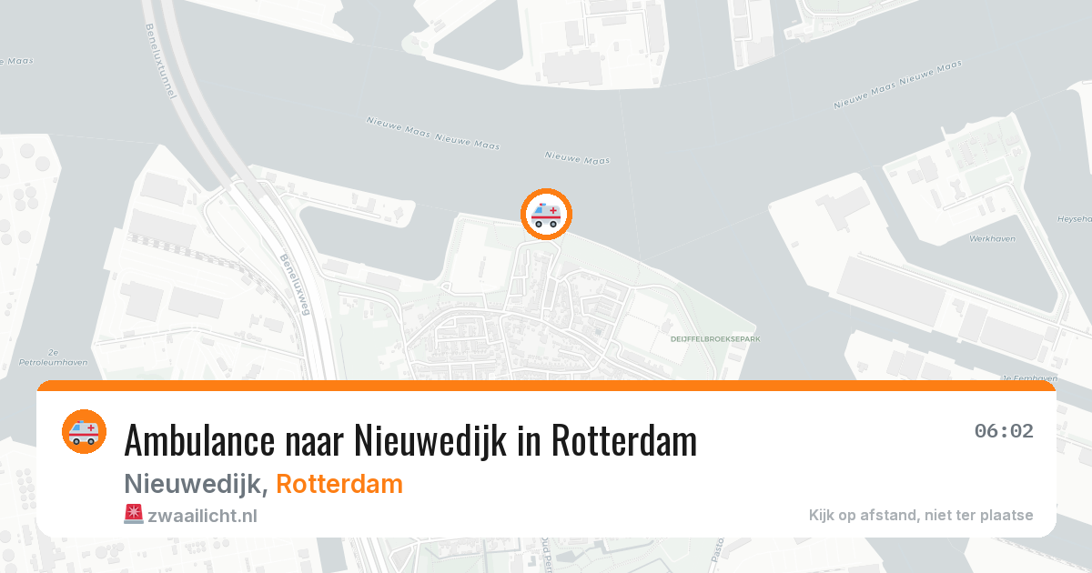 Ambulance naar Nieuwedijk in Rotterdam — 24 mrt 2026