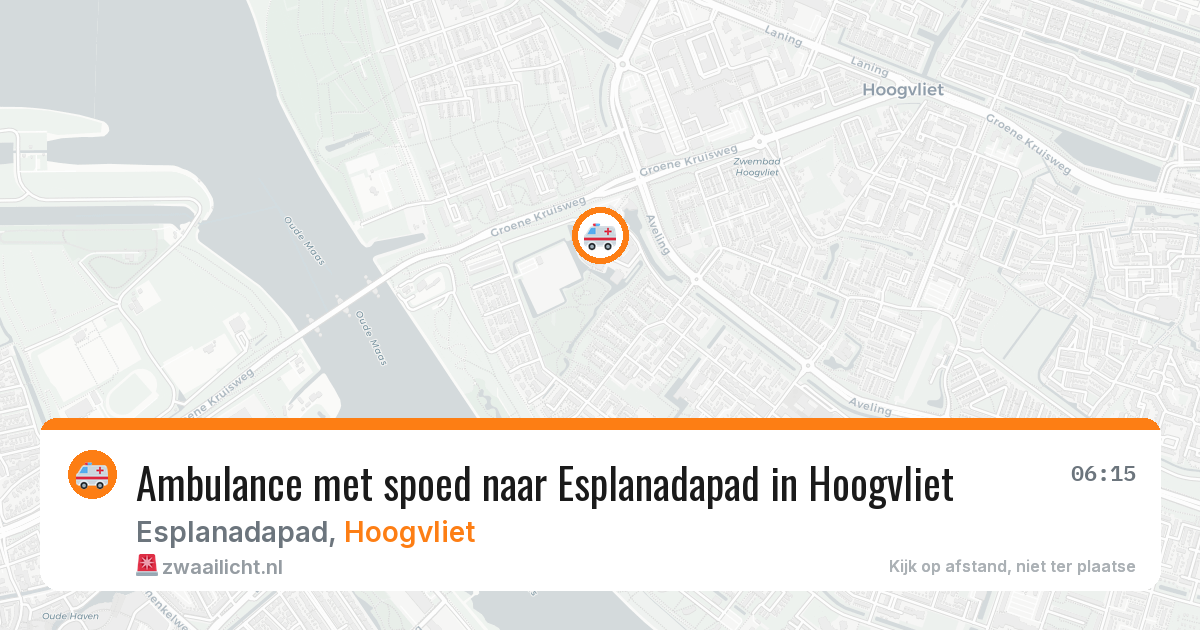 Ambulance met spoed naar Esplanadapad in Hoogvliet — 17 jul 2026