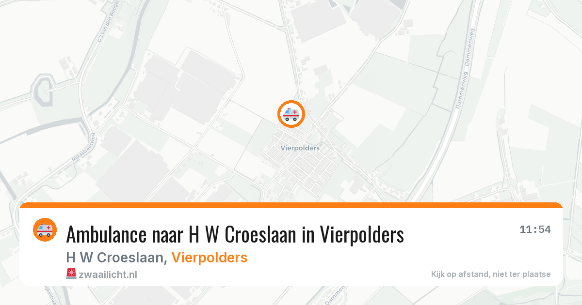 Ambulance naar H W Croeslaan in Vierpolders — 17 jul 2026
