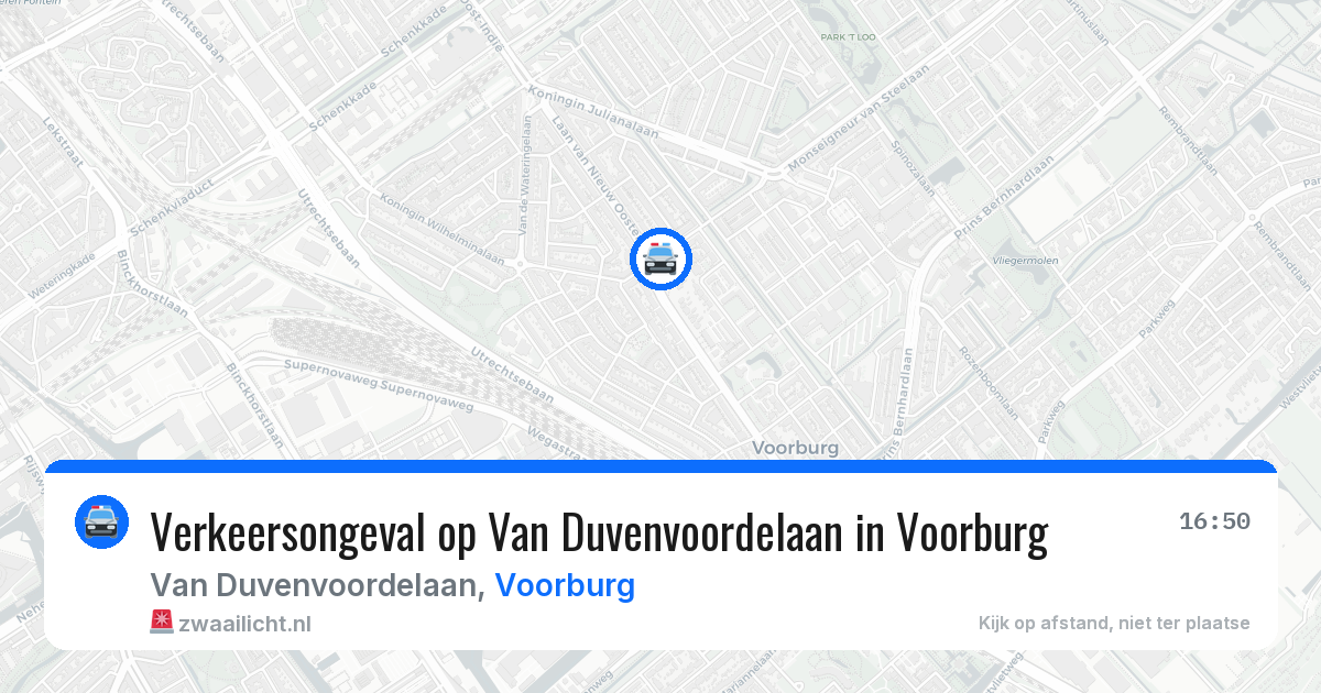 Verkeersongeval op Van Duvenvoordelaan in Voorburg — 15 apr 2026