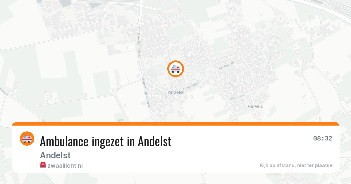 Ambulance ingezet in Andelst — 17 mei 2026