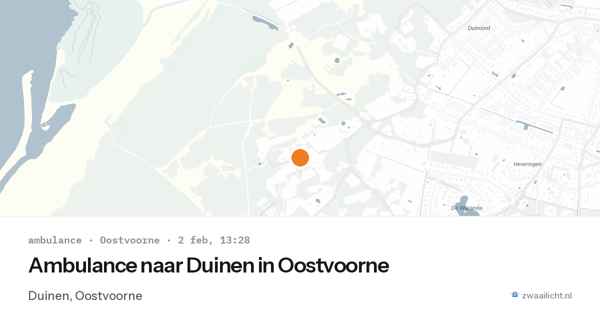 Ambulance naar Duinen in Oostvoorne — 2 feb 2026