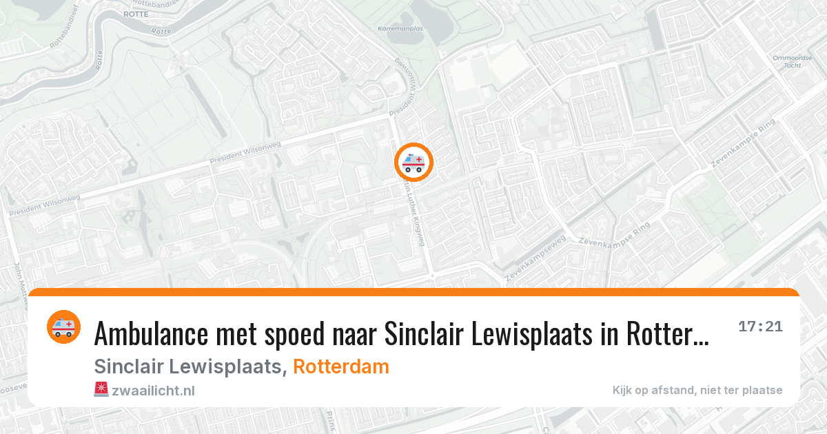 Ambulance met spoed naar Sinclair Lewisplaats in Rotterdam — 26 mei 2026