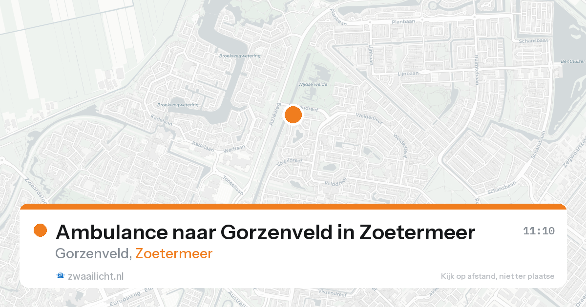 Ambulance naar Gorzenveld in Zoetermeer — 24 aug 2026