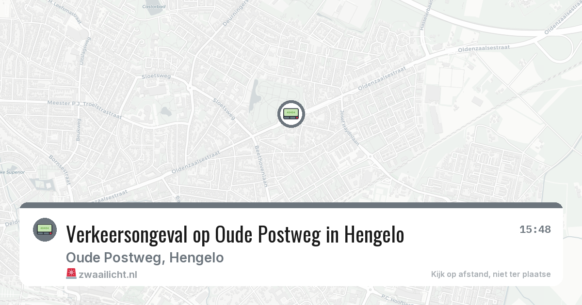 Verkeersongeval op Oude Postweg in Hengelo — 7 aug 2026