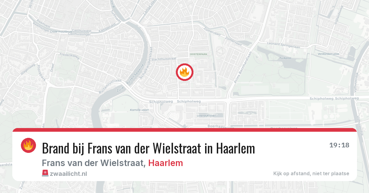 Brand bij Frans van der Wielstraat in Haarlem — 2 aug 2026