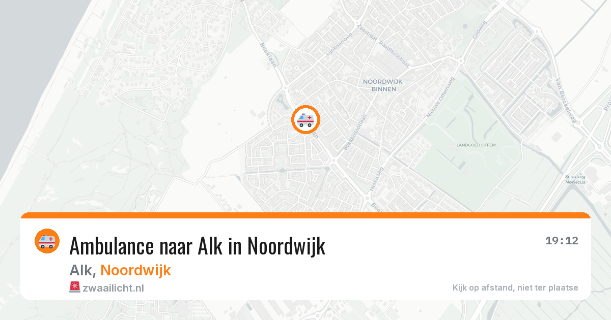 Ambulance naar Alk in Noordwijk — 15 mei 2026