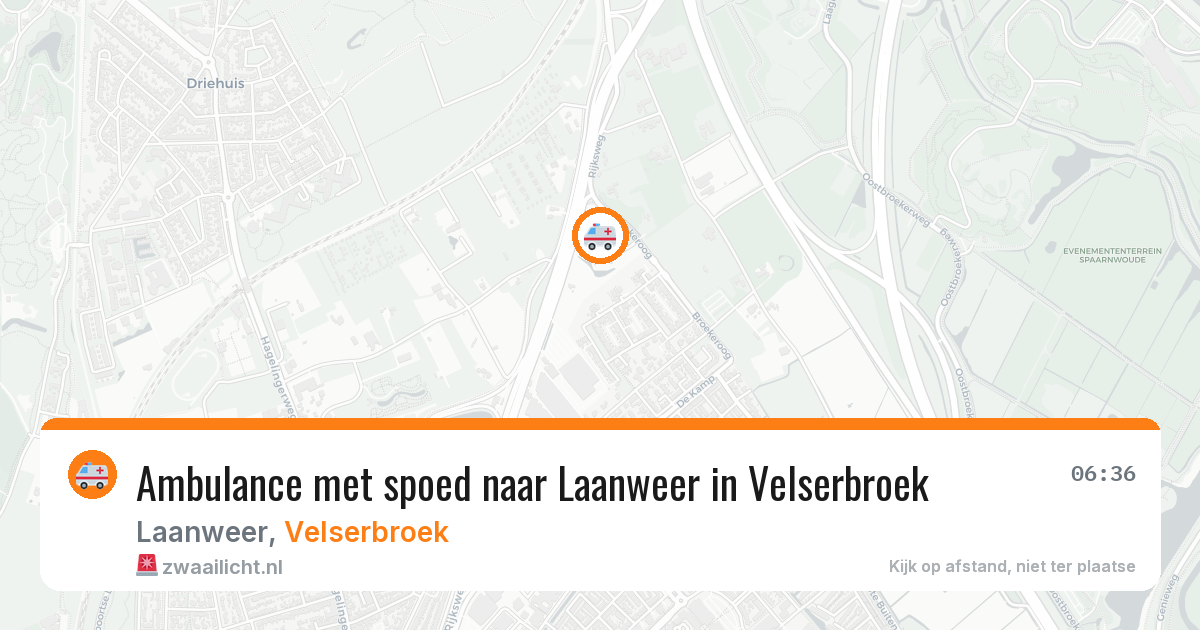 Ambulance met spoed naar Laanweer in Velserbroek — 8 aug 2026