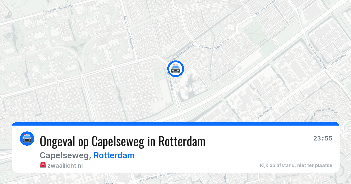 Ongeval op Capelseweg in Rotterdam — 20 jun 2026