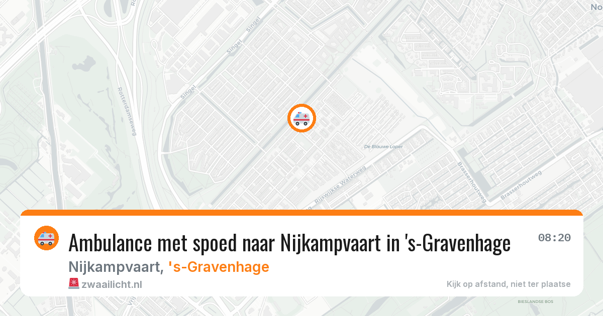 Ambulance met spoed naar Nijkampvaart in 's-Gravenhage — 16 mei 2026