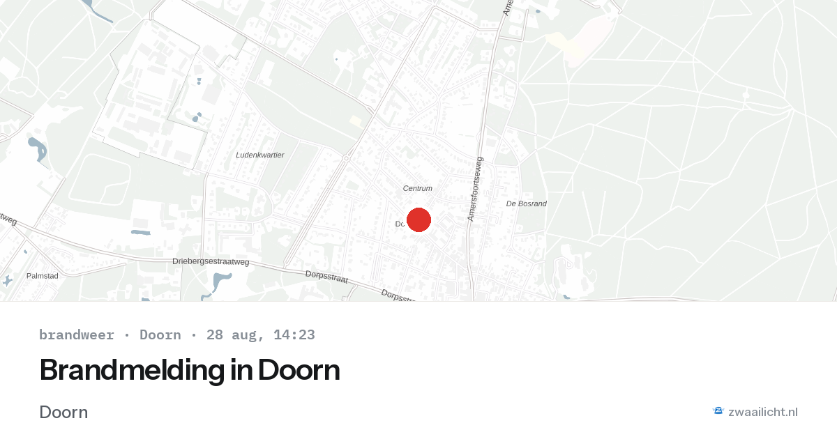 Brandmelding in Doorn — 28 aug 2026