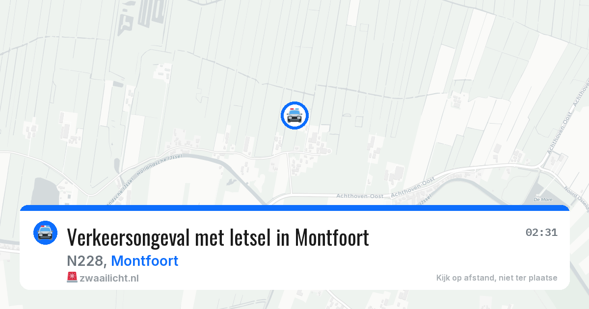 Verkeersongeval met letsel in Montfoort — 18 jan 2026