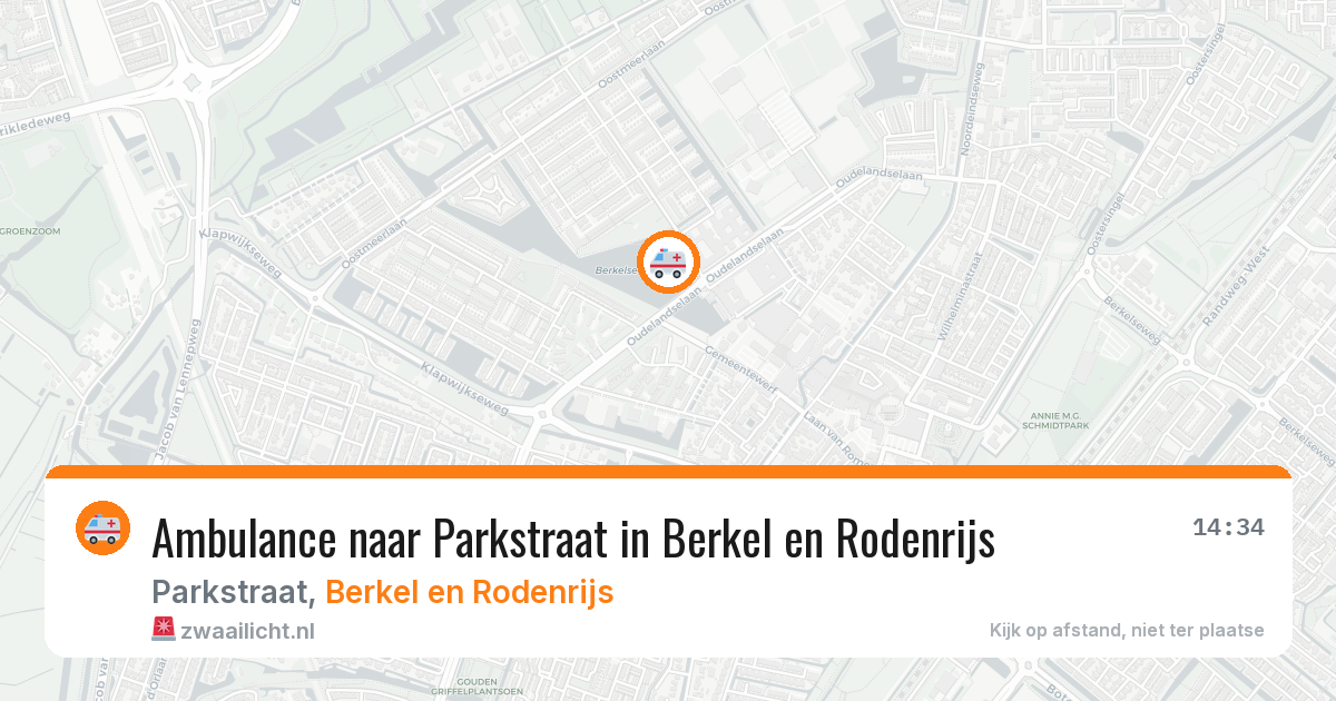Ambulance naar Parkstraat in Berkel en Rodenrijs — 10 jul 2026