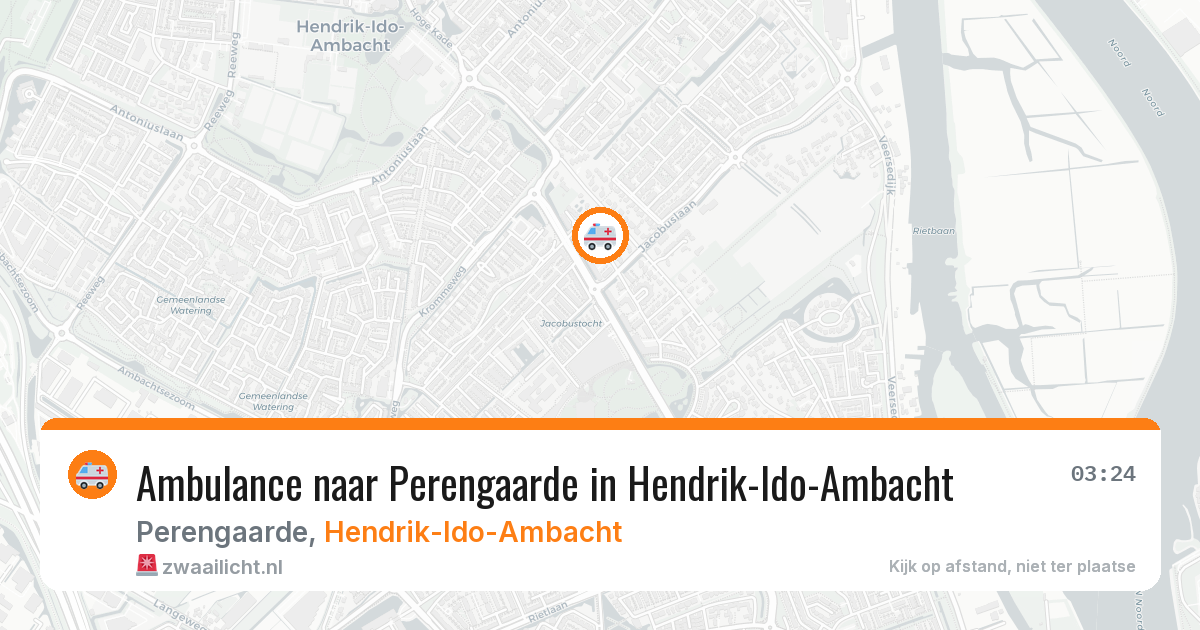 Ambulance naar Perengaarde in Hendrik-Ido-Ambacht — 25 apr 2026