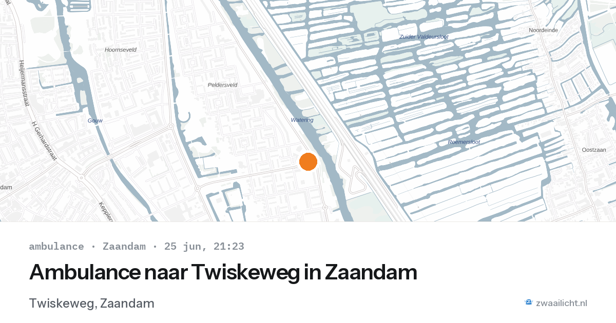 Ambulance naar Twiskeweg in Zaandam — 25 jun 2026