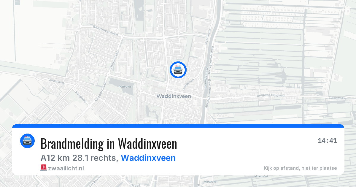 Brandmelding in Waddinxveen — 29 apr 2026