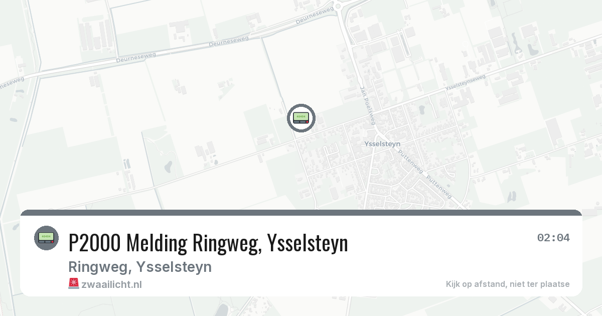P2000 Melding Ringweg, Ysselsteyn — 28 jun 2026