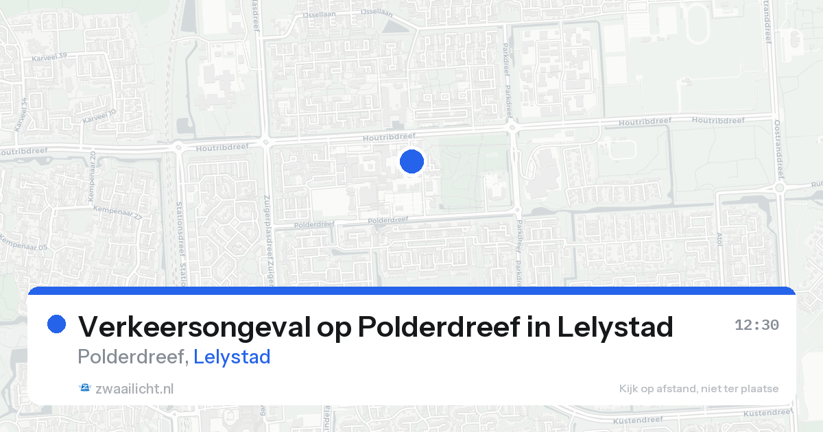 Verkeersongeval op Polderdreef in Lelystad — 15 aug 2026
